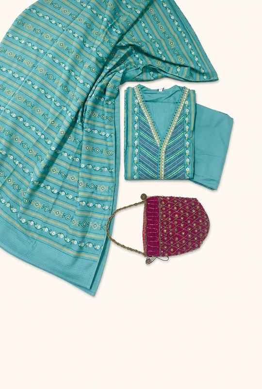 Pastel Green Jaipuri Combo
