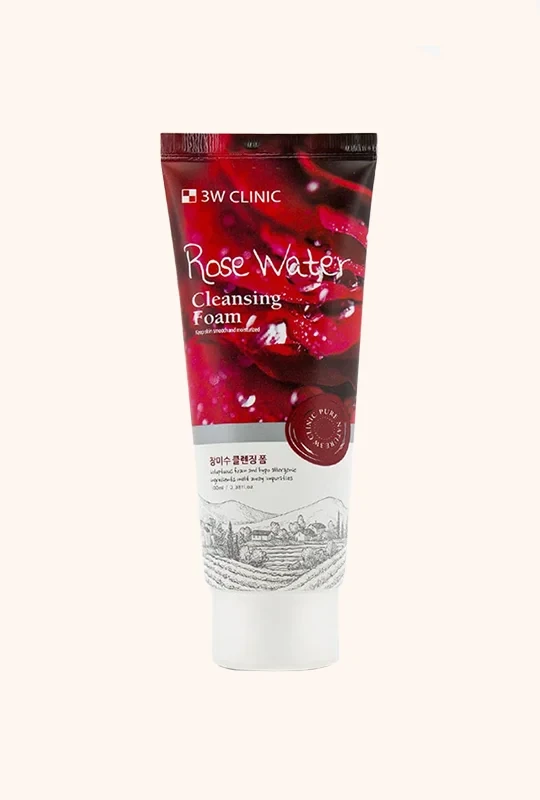 3W Clinic Rose Water Cleansing Foam - 100 ml