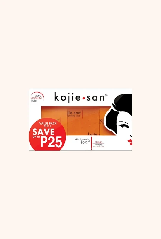 Kojie San Skin Lightening Kojic Acid Soap - 65 g x 3 Bars