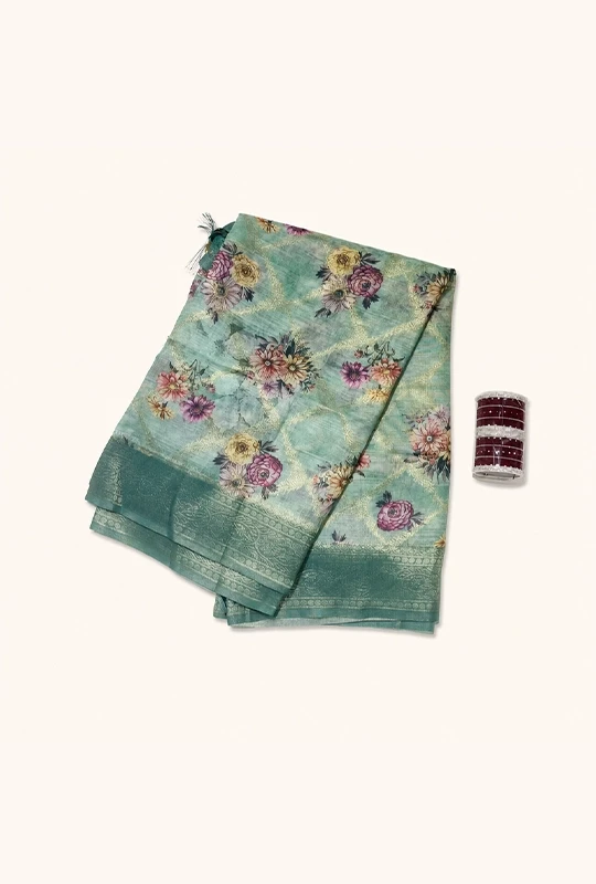 Barberry Handloom Fancy Saree With Blouse