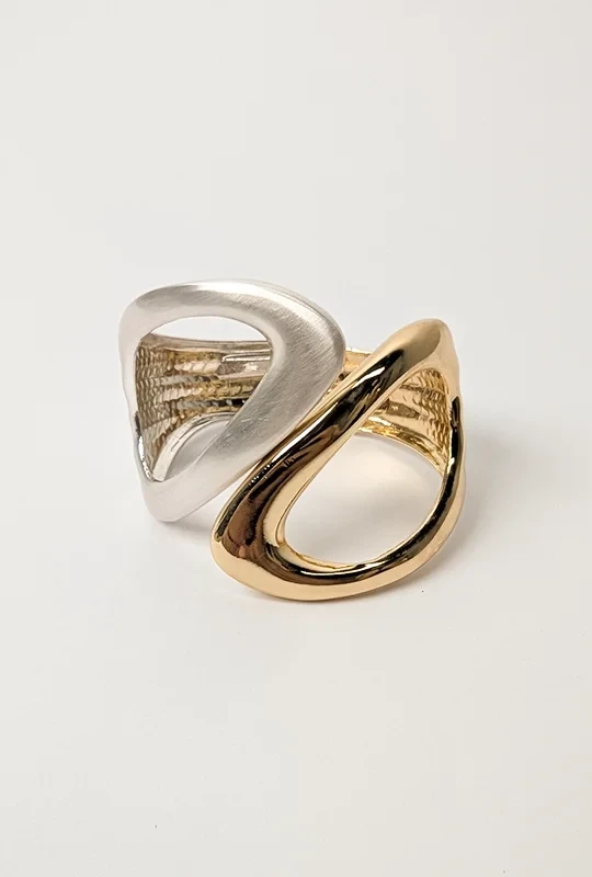 Two-Tone Sculpted Loop Cuff
