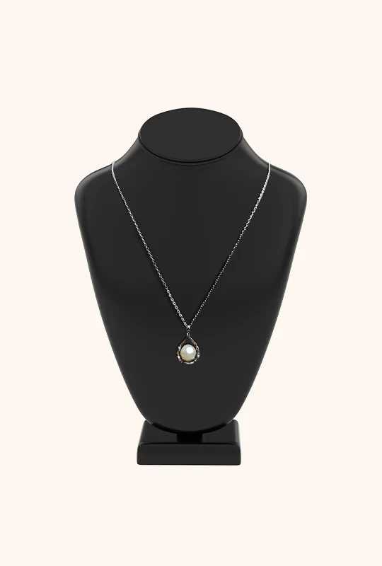 Pearl Drop Halo Pendant