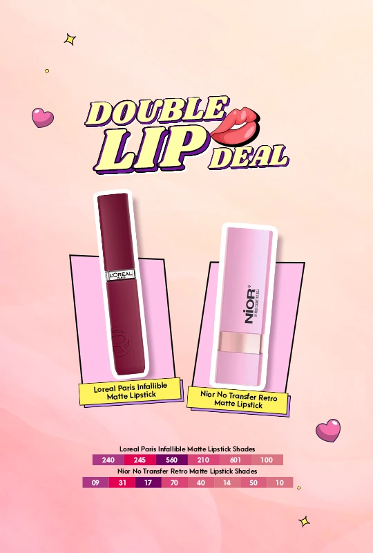Loreal Paris Infallible Matte Lipstick - 560 Pay Day + Nior No Transfer Retro Matte Lipstick 3.8 g