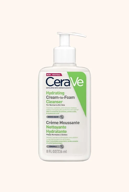 CeraVe Hydrating Cream-to-Foam Cleanser - 236 ml