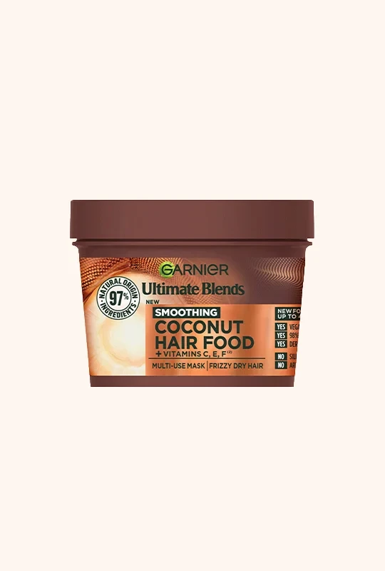 Garnier Ultimate Blends Smoothing Coconut Hair Food + Vitamins C, E, F - 400 ml (for Frizzy Dry Hair)