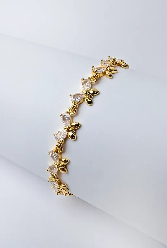 Trendy Gold Plated With Stone Bracelets For Women's
