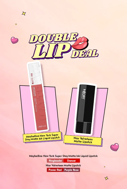 Maybelline New York Super Stay Matte Ink Liquid Lipstick - Ringleader (175) + Nior Velveteen Matte Lipstick 4.2 g