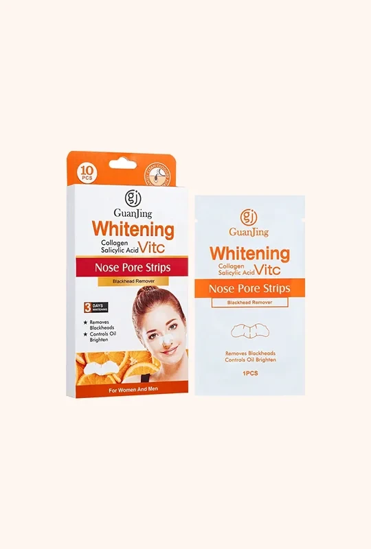 Guanjing Whitening Nose Pore Strips (Vitamin C, Collagen & Salicylic Acid) - 10 pcs