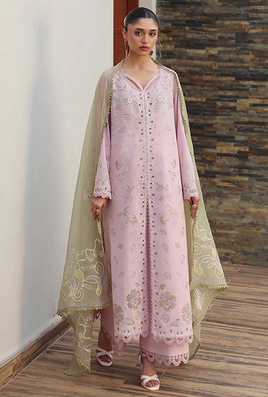Qalamkar Qline Lawn Drop II - Soft Lavender 3pcs (Unstitched)